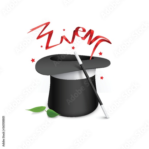 magician hat and wand