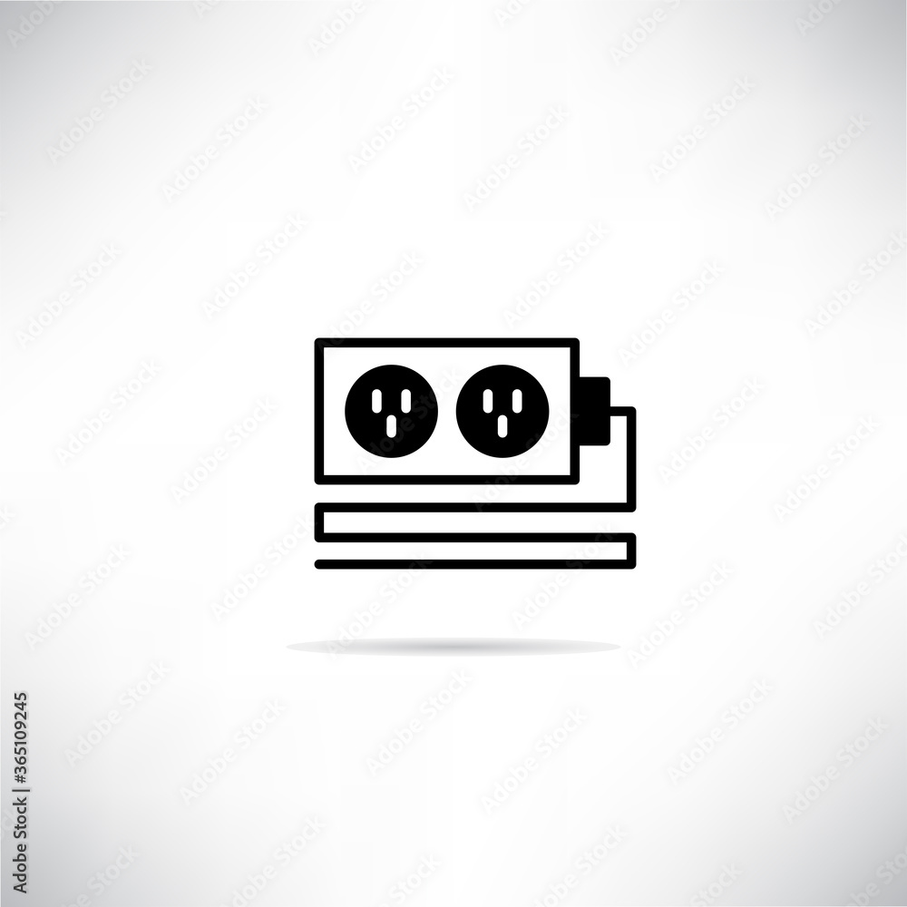 plug icon vector illustration on white background plug icon vector illustration on white background