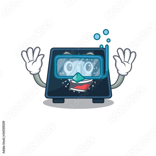 Wallpaper Mural Kitchen timer mascot design swims with diving glasses Torontodigital.ca