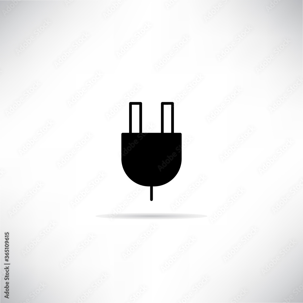 plug icon vector illustration on white background plug icon vector illustration on white background