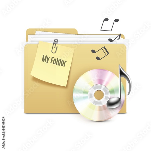 folder with compact disk
