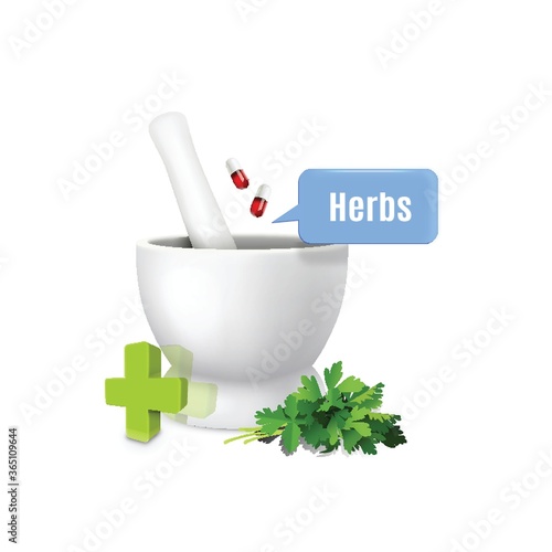 mortar and pestle with speech bubble