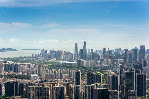 Urban skyline of Shenzhen Bay Houhai Financial District  Nanshan  Shenzhen