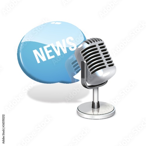 microphone with speech bubble