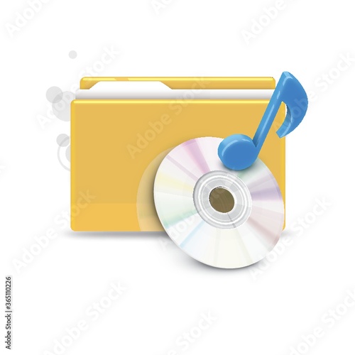 folder with compact disk