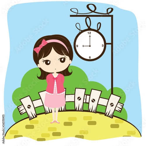 girl waiting at park