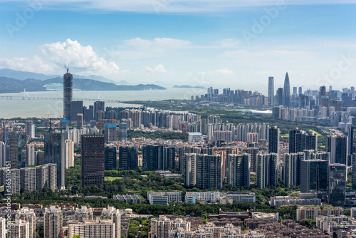 Urban skyline of Shenzhen Bay Houhai Financial District  Nanshan  Shenzhen