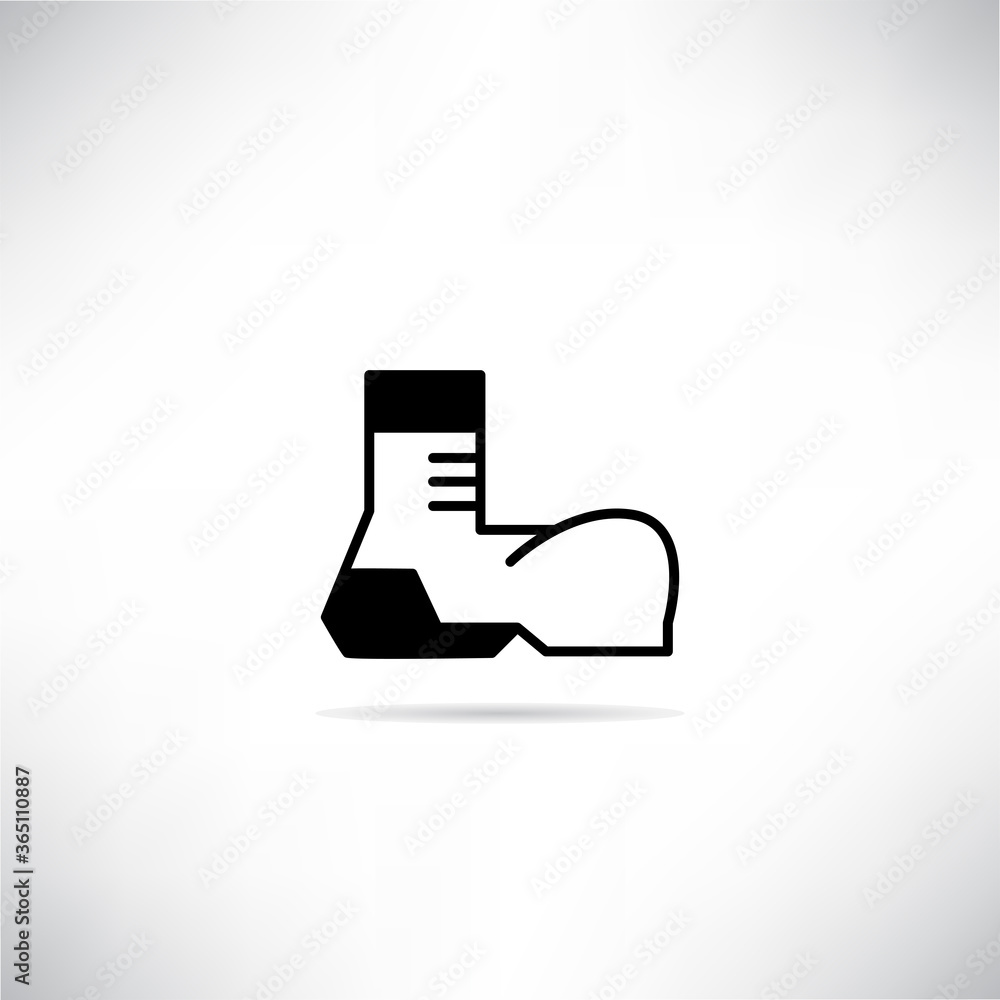 workshop boot icon drop shadow on gray background workshop boot icon drop shadow on gray background