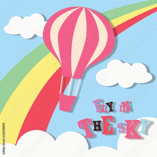 hot air balloon flying in sky
