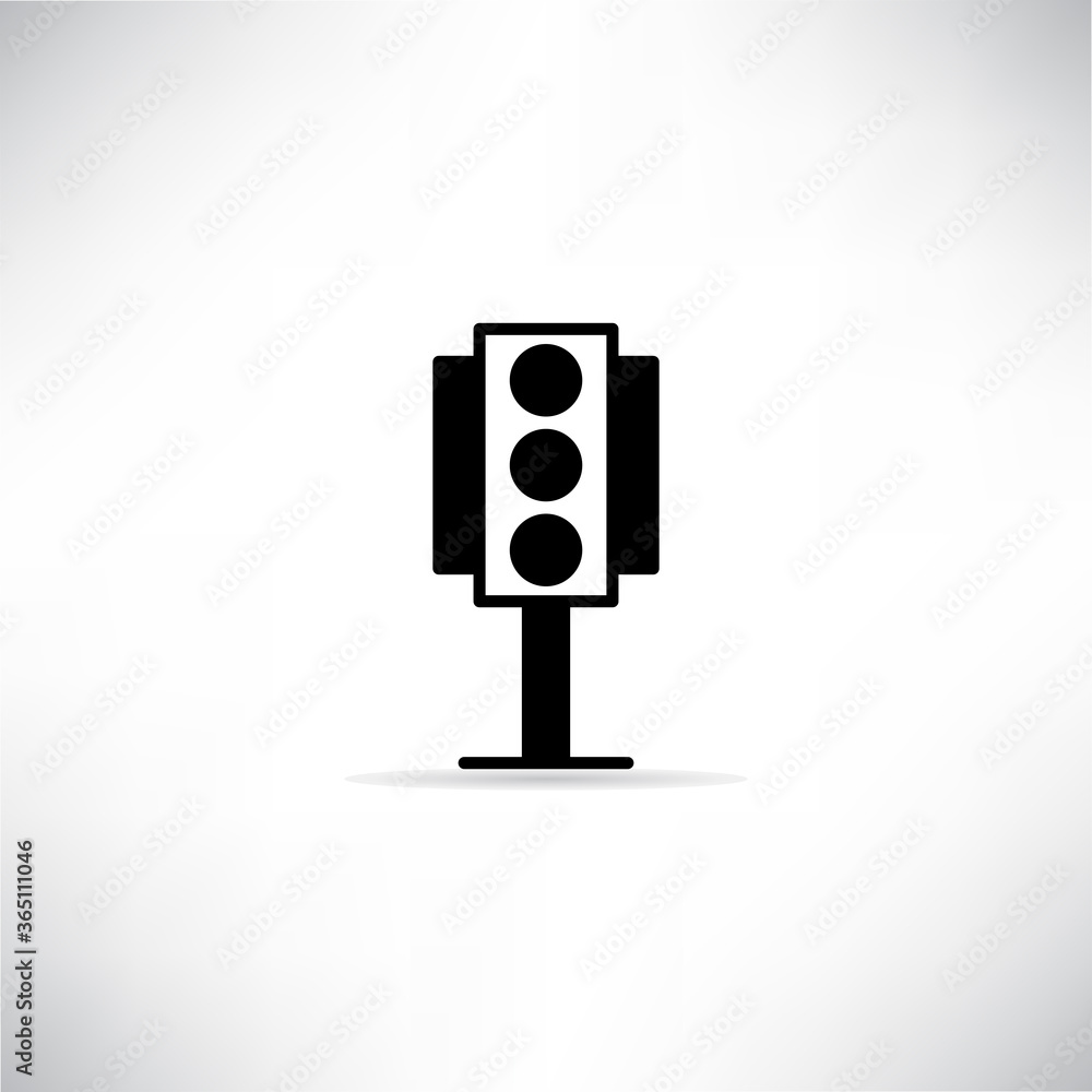 traffic light icon drop shadow on gray background traffic light icon drop shadow on gray background