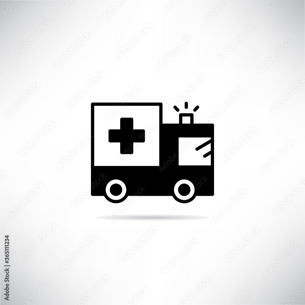 Fototapeta premium emergency car icon vector illustration on gray background