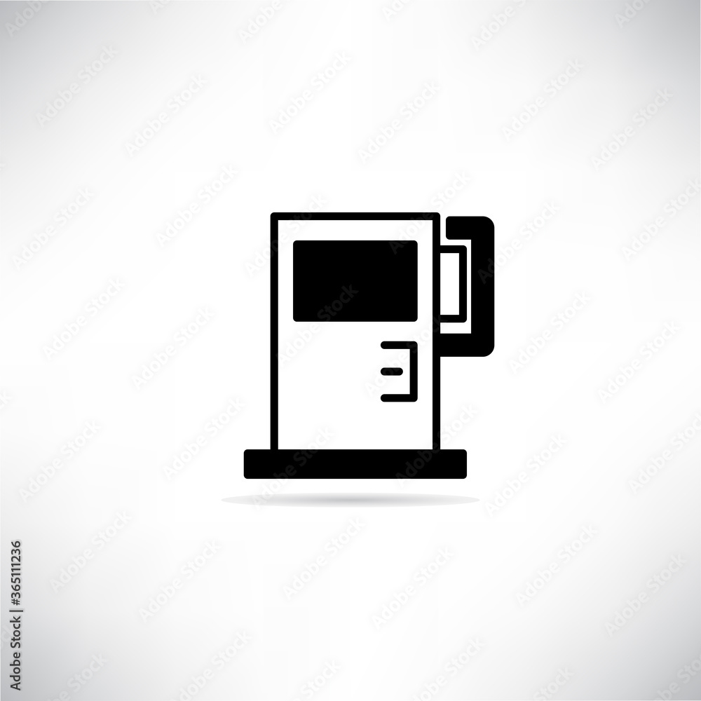 gas station icon drop shadow on gray background gas station icon drop shadow on gray background