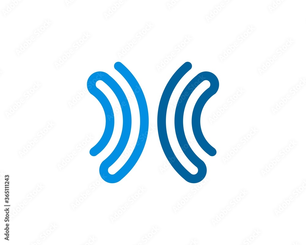 Abstract blue butterfly shape Abstract blue butterfly shape