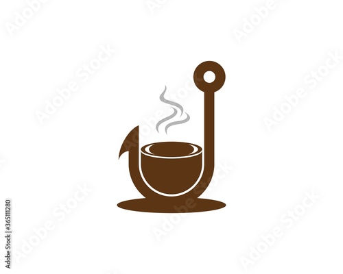 Fishing bait with hot coffee
