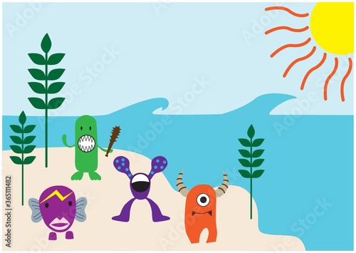 island with aliens