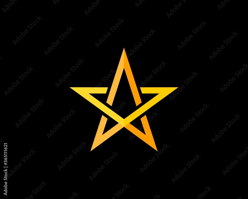 Abstract yellow star connection Abstract yellow star connection