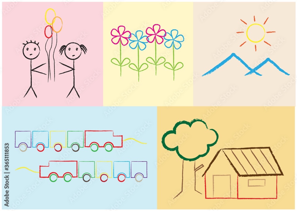Obraz premium children's drawings