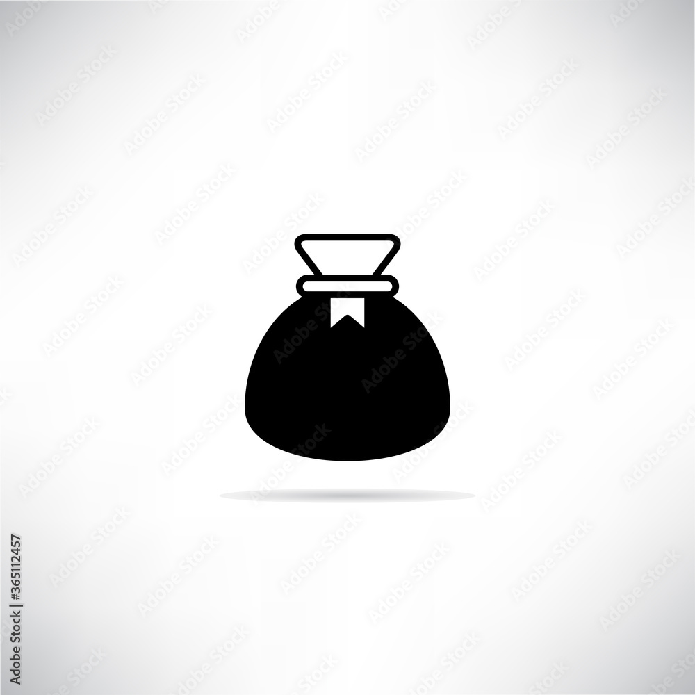 sack icon vector illustration on gray background sack icon vector illustration on gray background