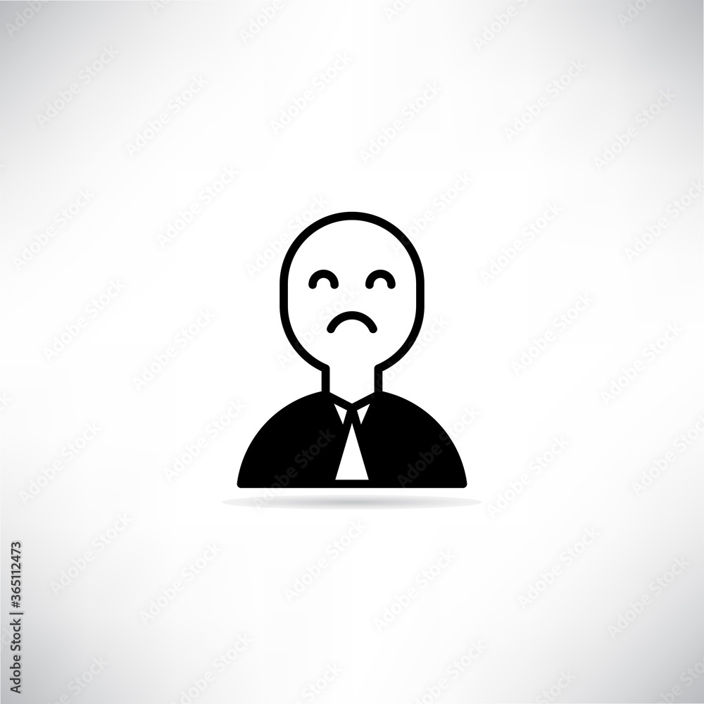 bored businessman icon vector illustration bored businessman icon vector illustration