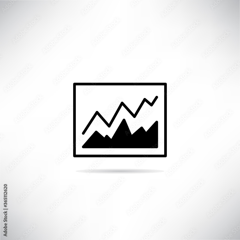 stock market graph icon vector illustration stock market graph icon vector illustration