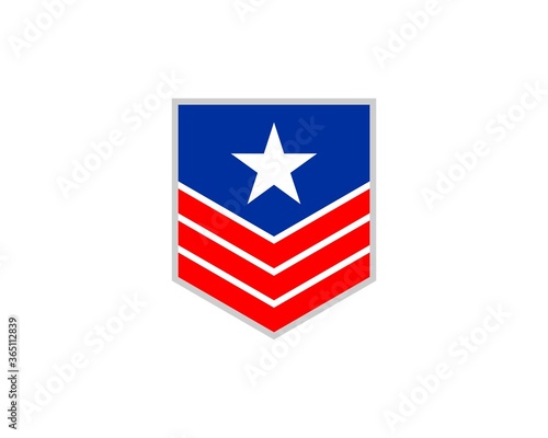 Simple abstract american shield