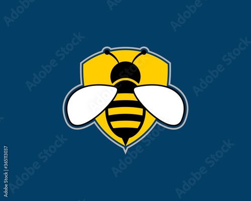 Protection shield with simple bee inside