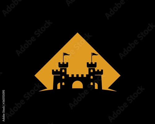 Square shape with fortress inside