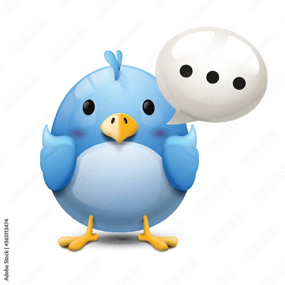 Obraz premium chick with speech bubble