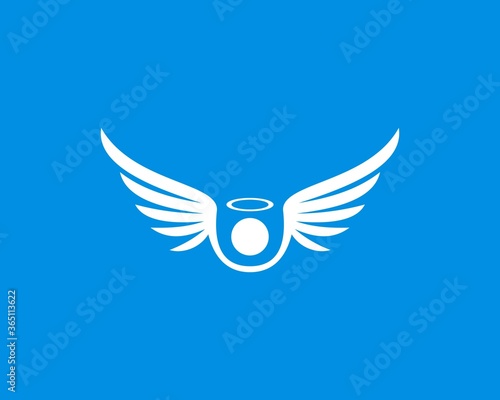 White wings with angel head