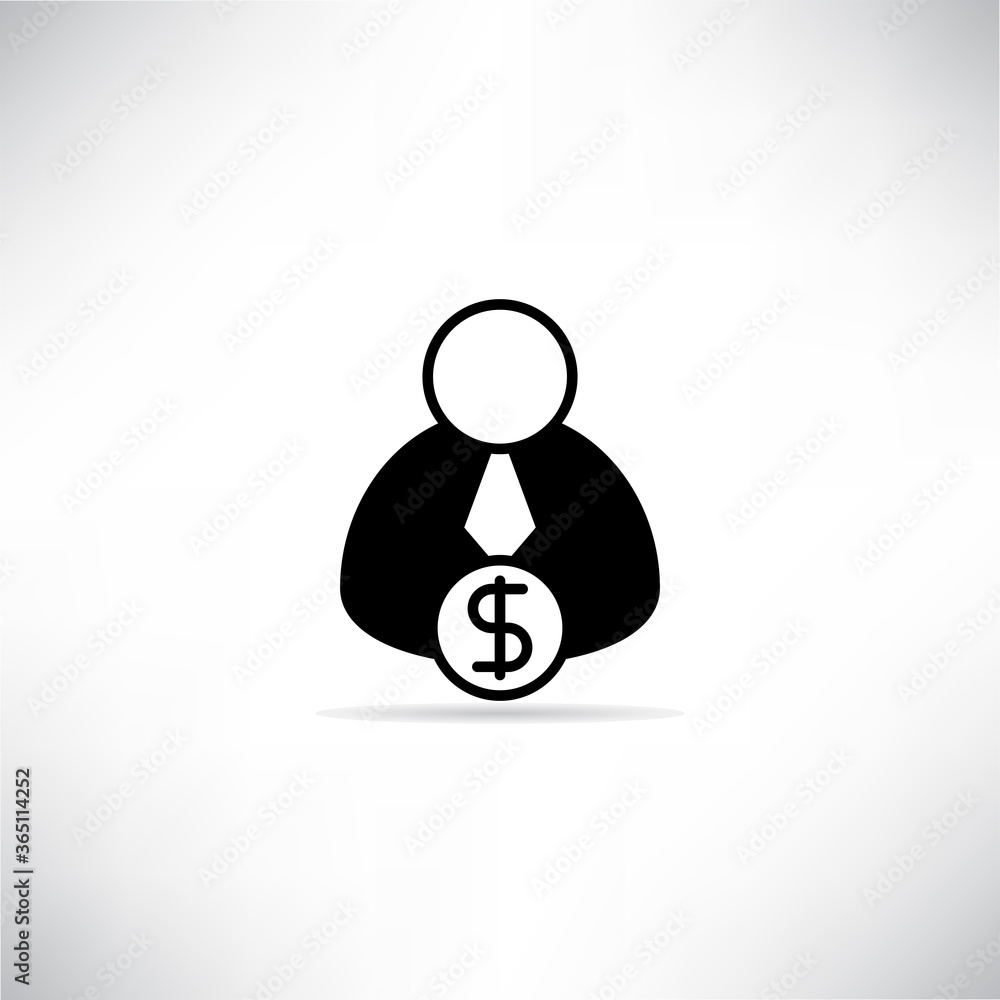 investor icon vector illustration on gray background investor icon vector illustration on gray background