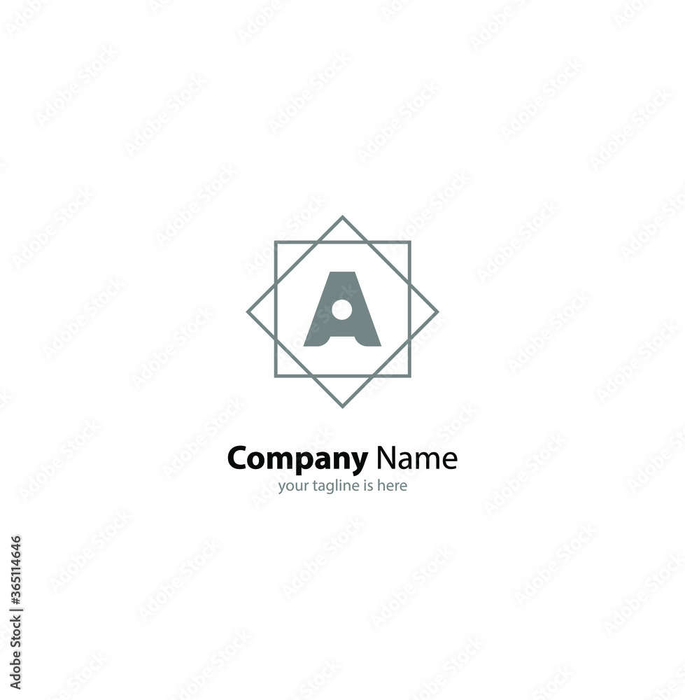 Fototapeta premium the simple modern logo of letter A with white background