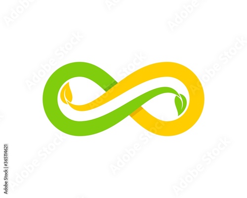Green and yellow infinity leaf