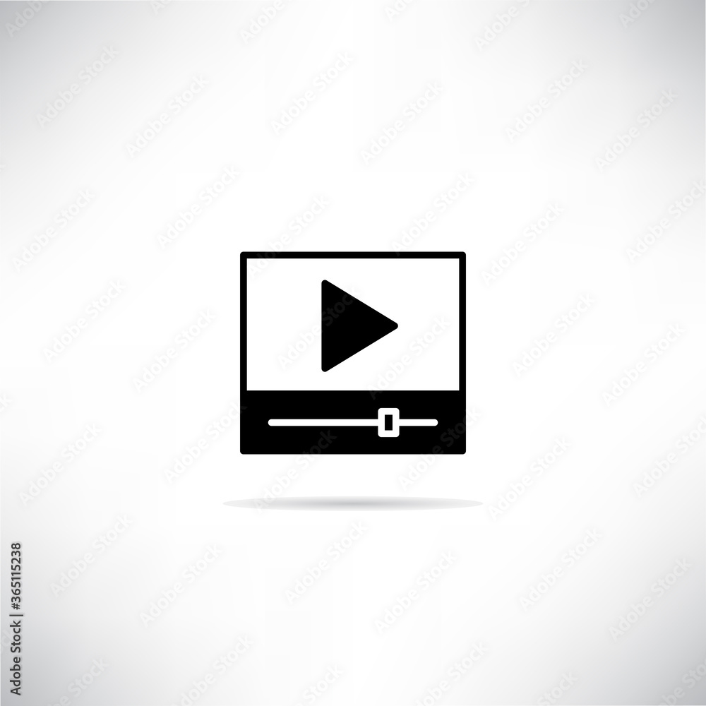 video player interface icon vector video player interface icon vector