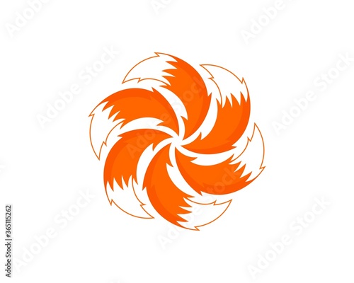 Spiral shape with fox tail
