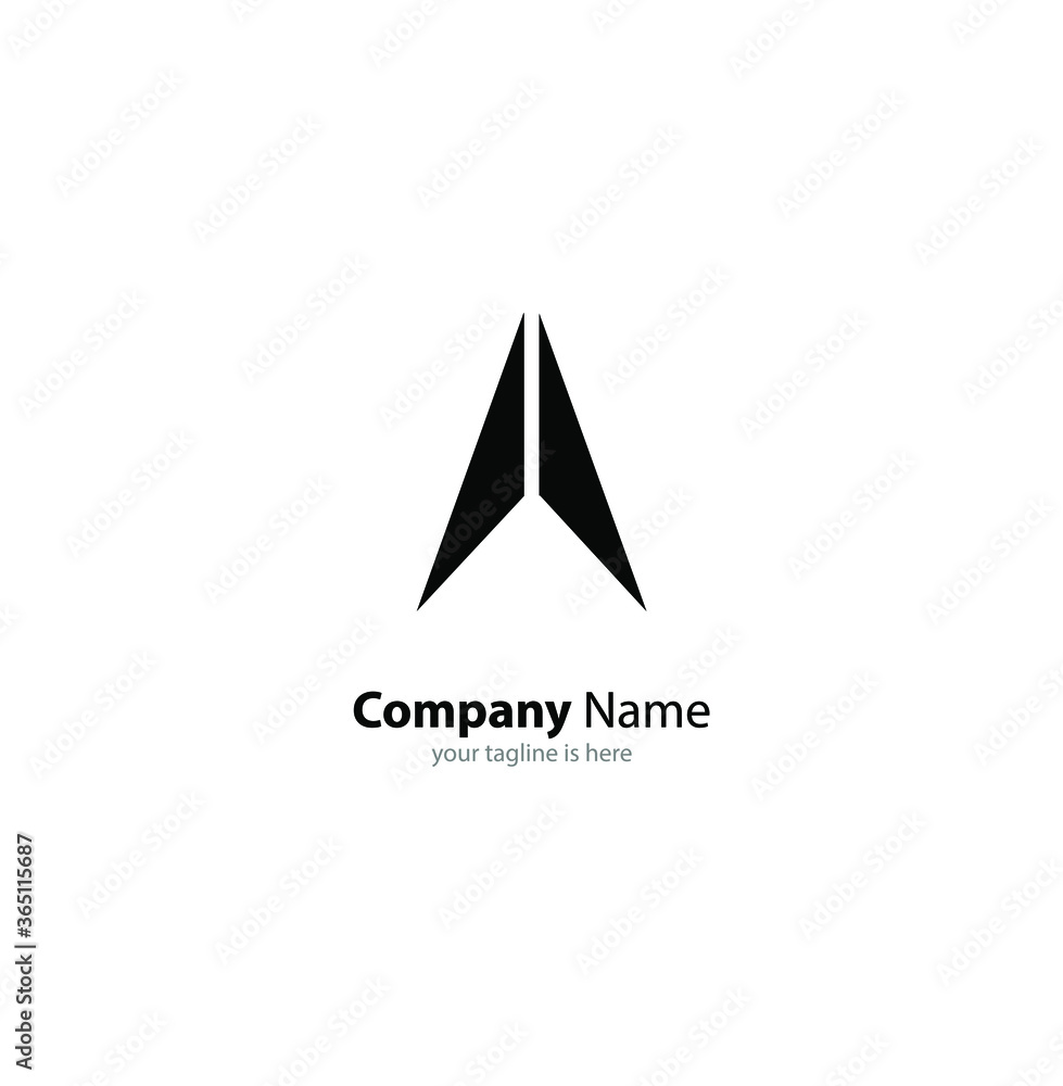 the simple modern logo of letter A with white background the simple modern logo of letter A with white background
