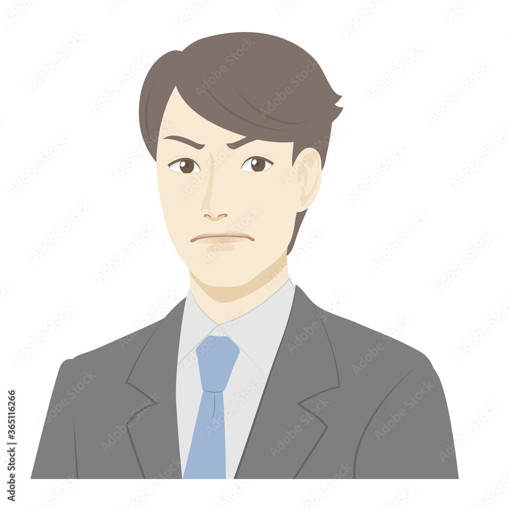 .Illustration of a man / get angry
