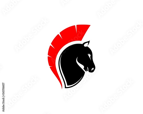 Fényképezés Horse knight spartan logo