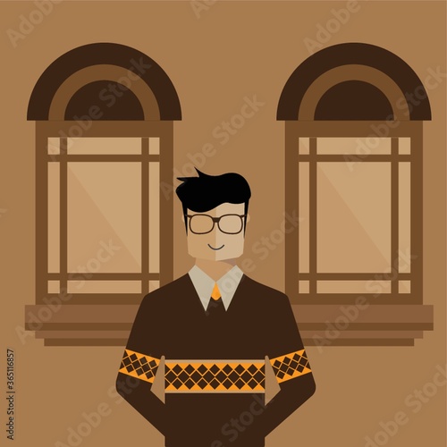 fashionable man with sunglasses