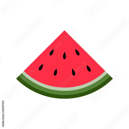 Fresh Watermelon Vector Isolated on white background