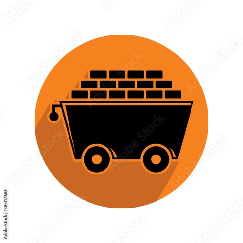 two wheel barrow with bricks