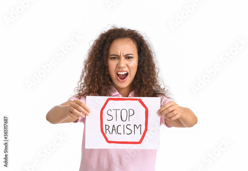 Angry African-American woma...