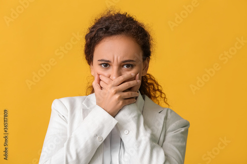 African-American woman on c...