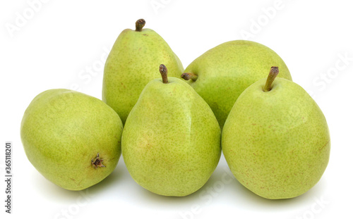  pears isolated on white background