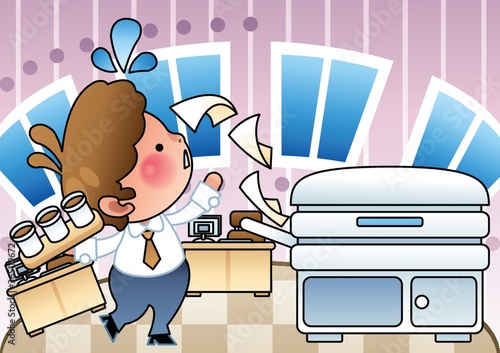 clumsy businessman