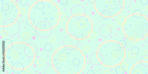 Circles and Dots pattern, Pastel color 