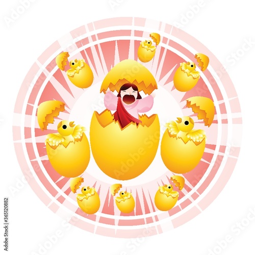 jesus hatched from an egg