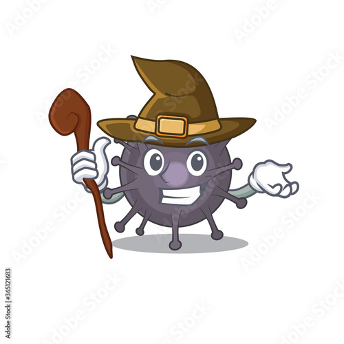 sneaky witch salmonella cartoon character design style