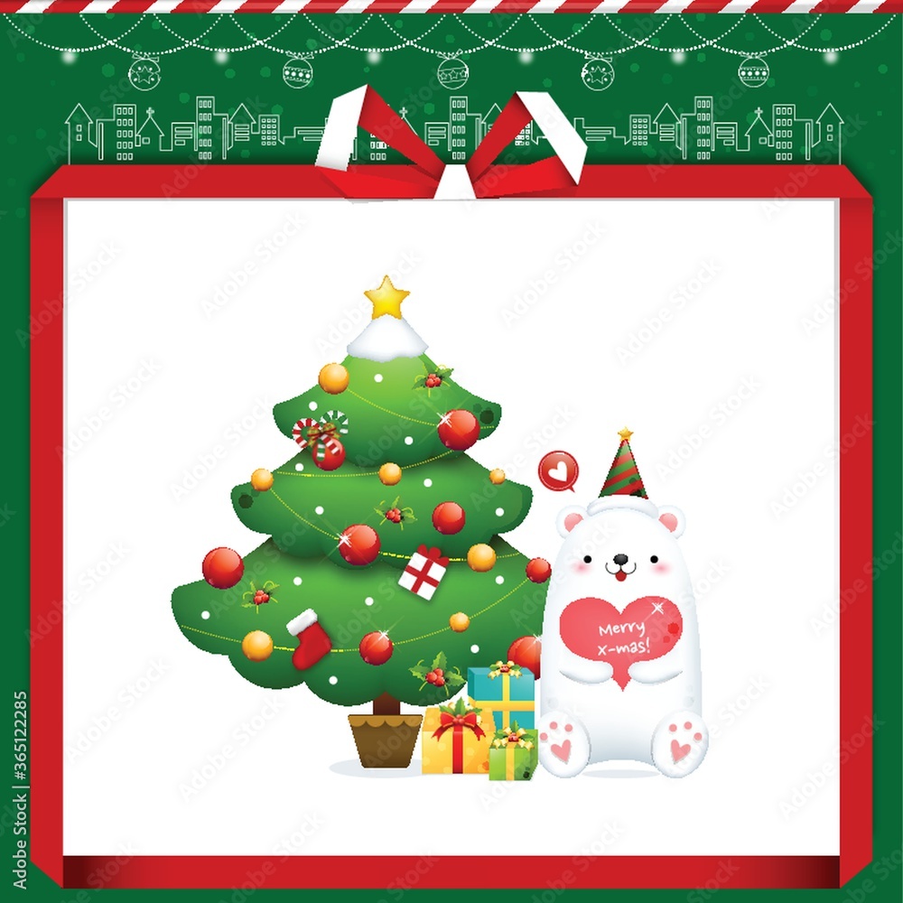 Naklejka premium xmas tree with gifts