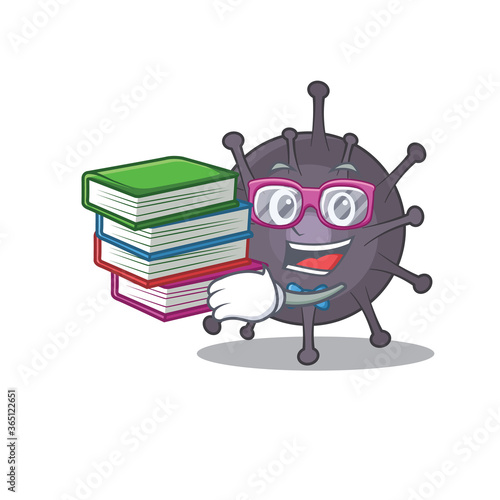 Salmonella student mascot design read many books when study at home
