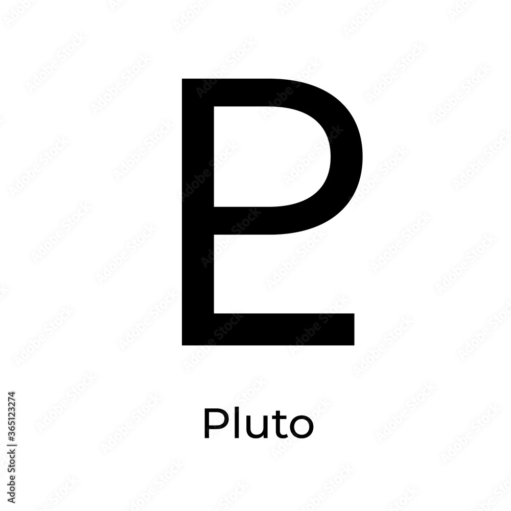 Pluto Solar System Symbol Vector Design. Vector Illustration of Pluto Symbol for Icon, Graphic Resources, Science, and Logo Pluto Solar System Symbol Vector Design. Vector Illustration of Pluto Symbol for Icon, Graphic Resources, Science, and Logo